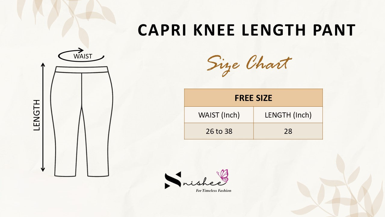 Capri Knee Length Pants