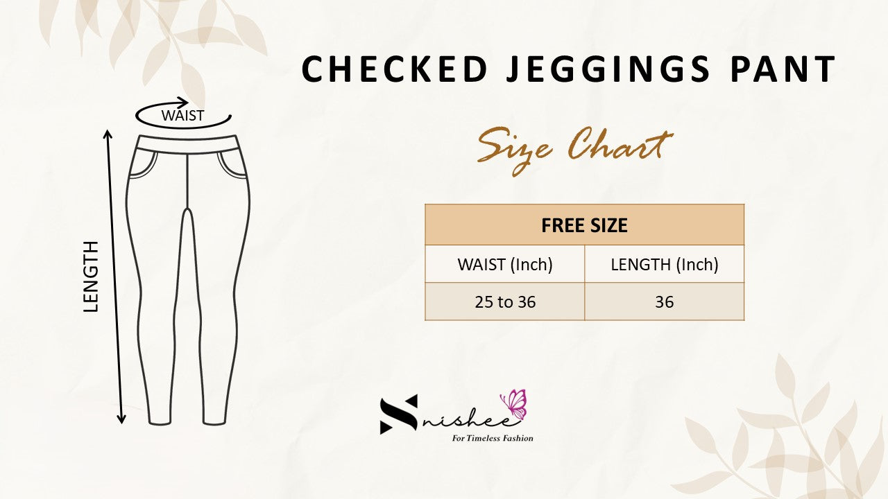 Checked Pocket Jeggings