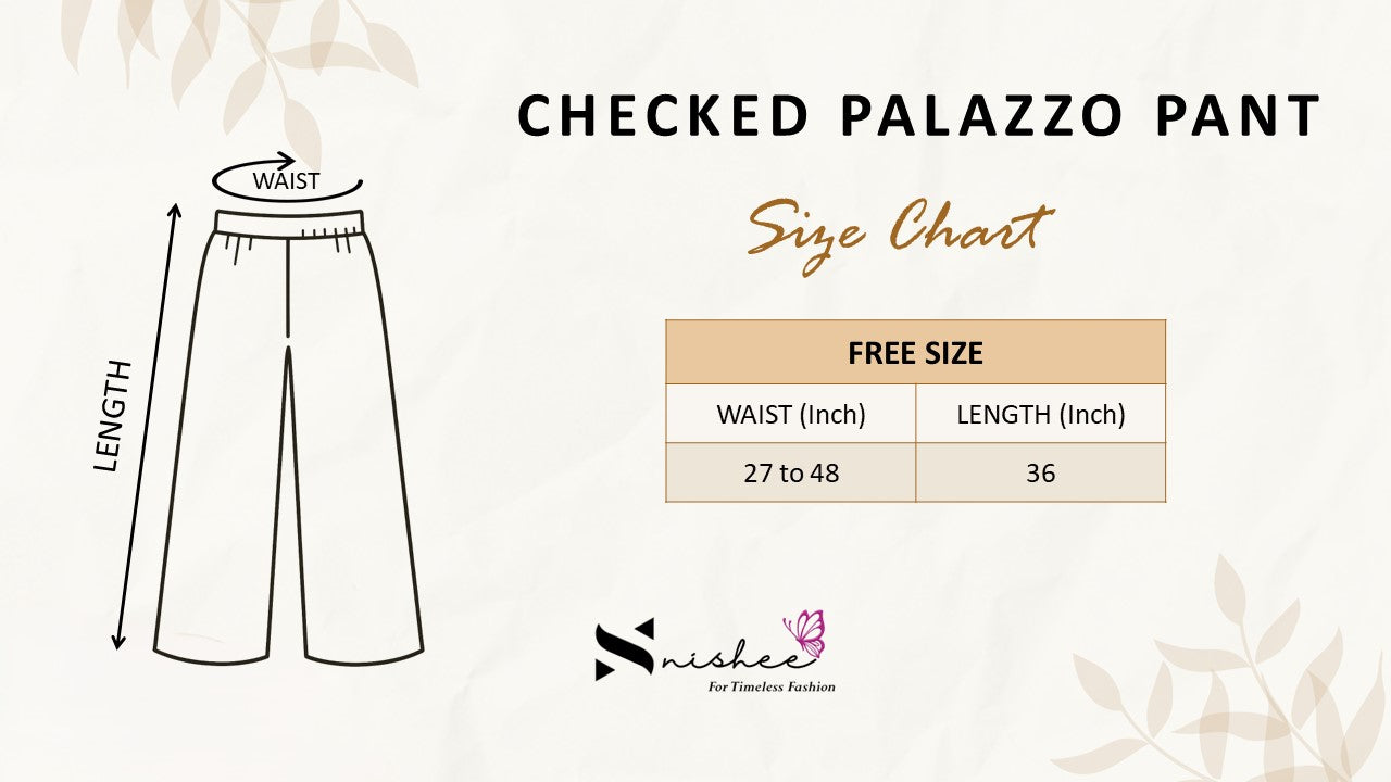 Checked Palazzo Pant