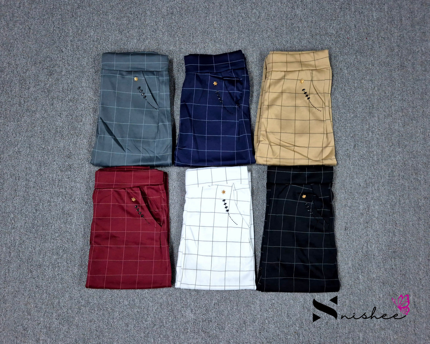 Checked Pocket Jeggings