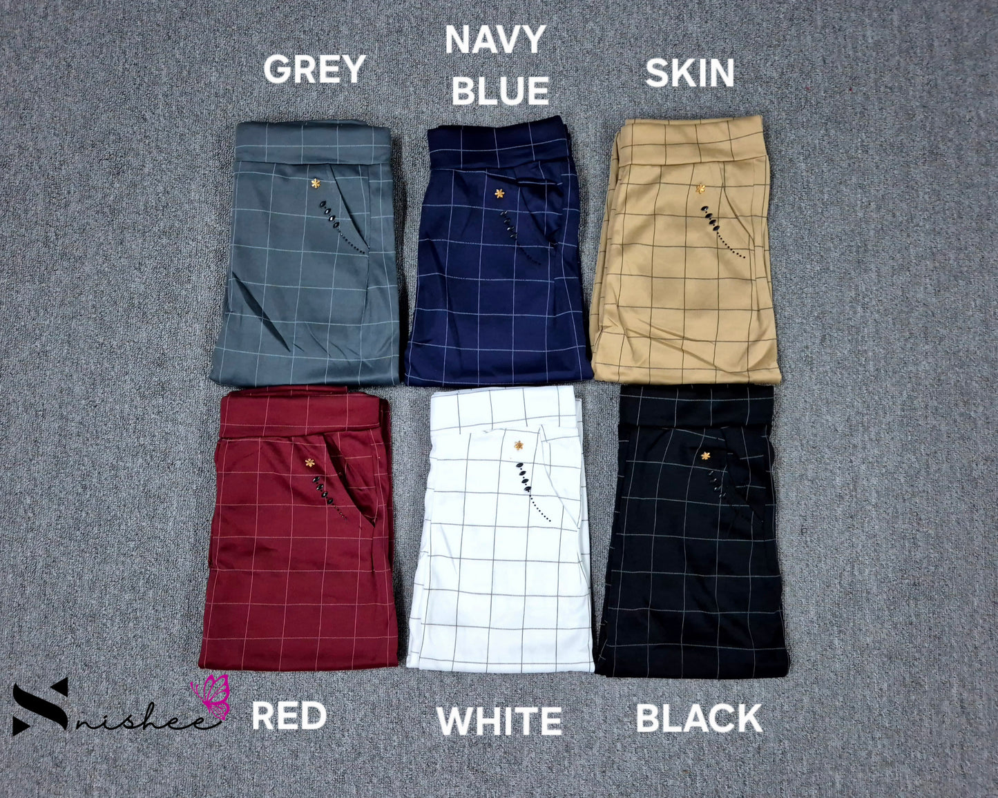 Checked Pocket Jeggings