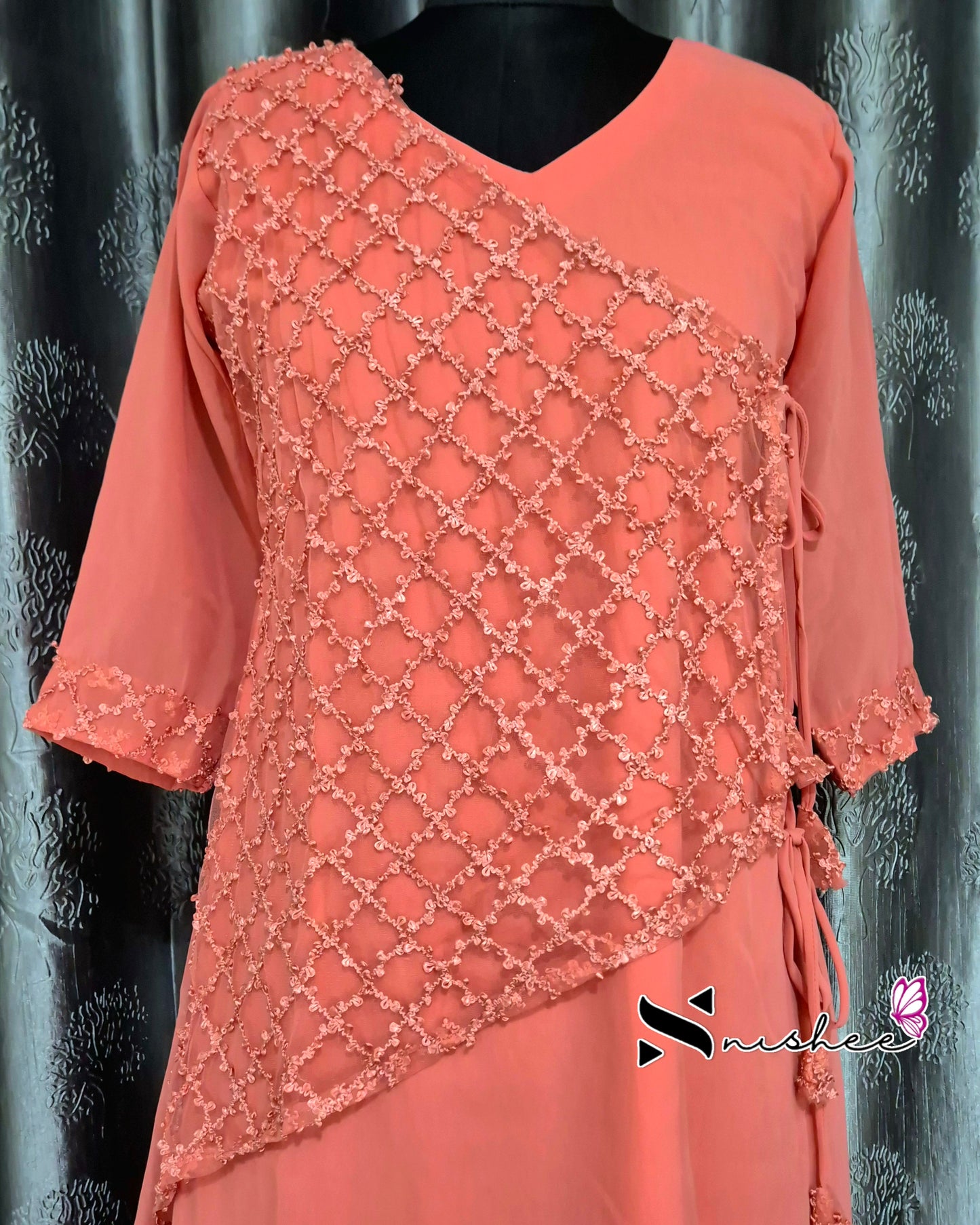Orange Party Wrap Dress