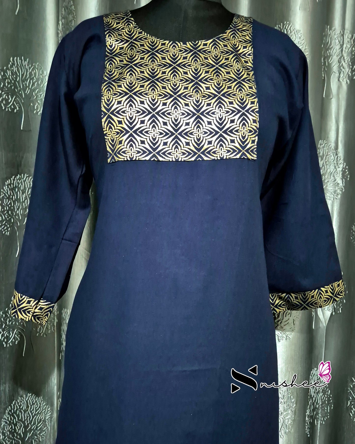 Foil Printed Red Kurti