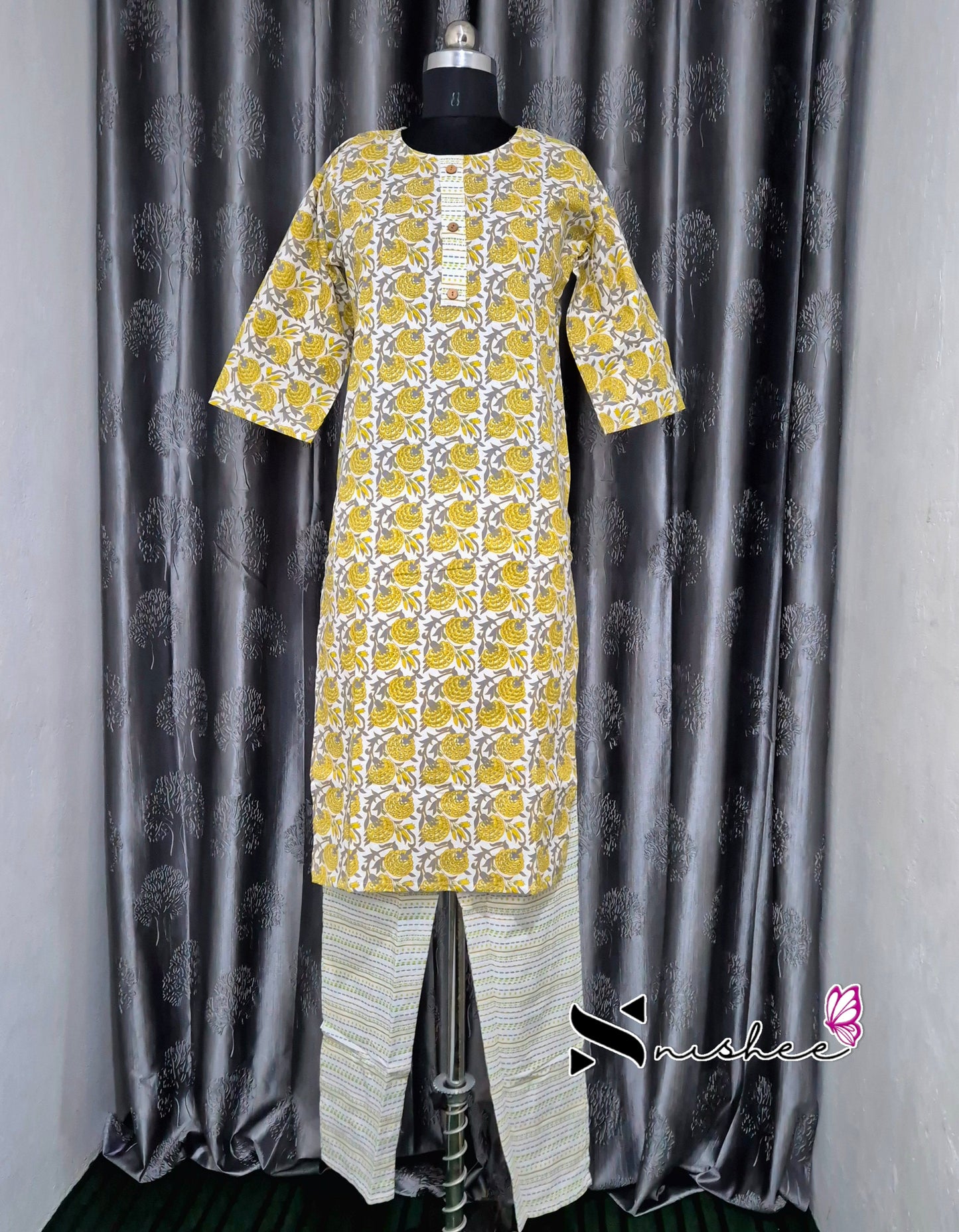 Yellow Marigold Kurti Set