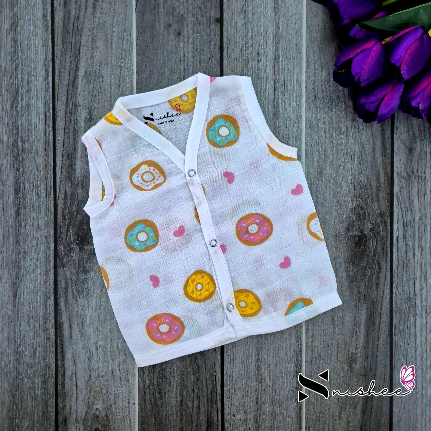 Muslin Button Jablas - Size 0 to 3 Months