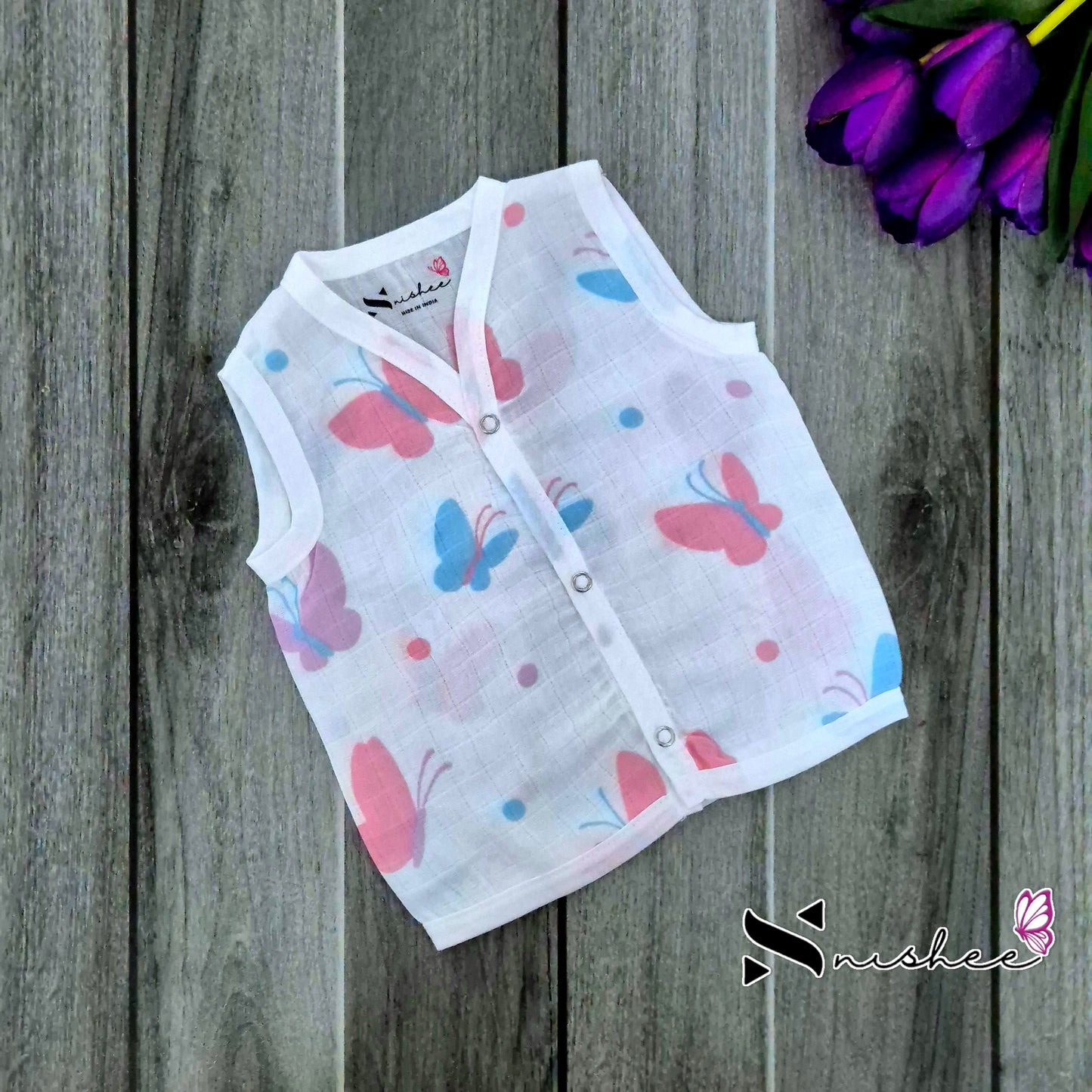 Muslin Button Jablas - Size 0 to 3 Months