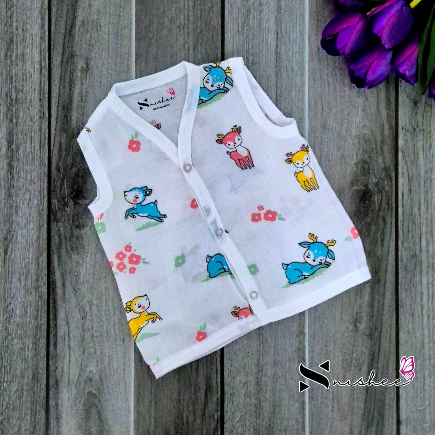 Muslin Button Jablas - Size New Born