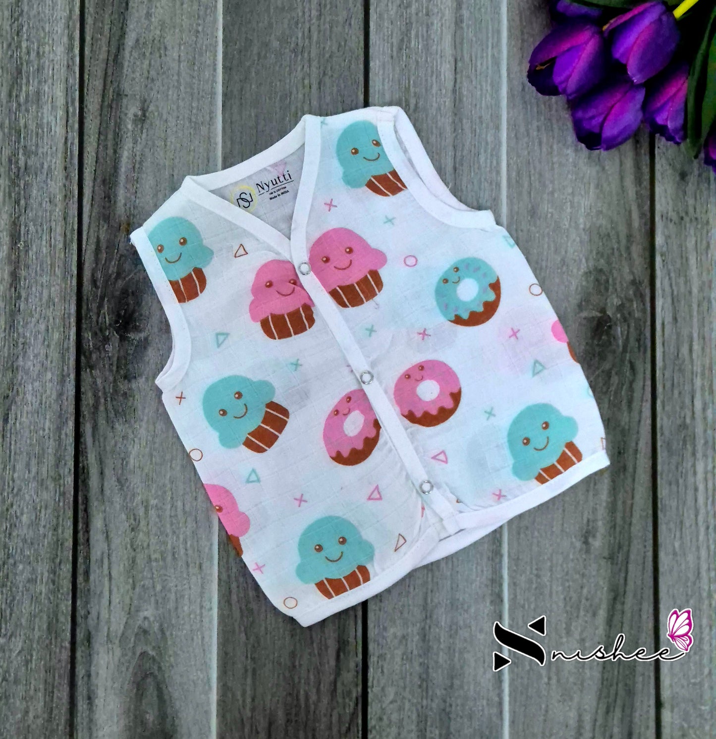 Muslin Button Jablas - Size New Born