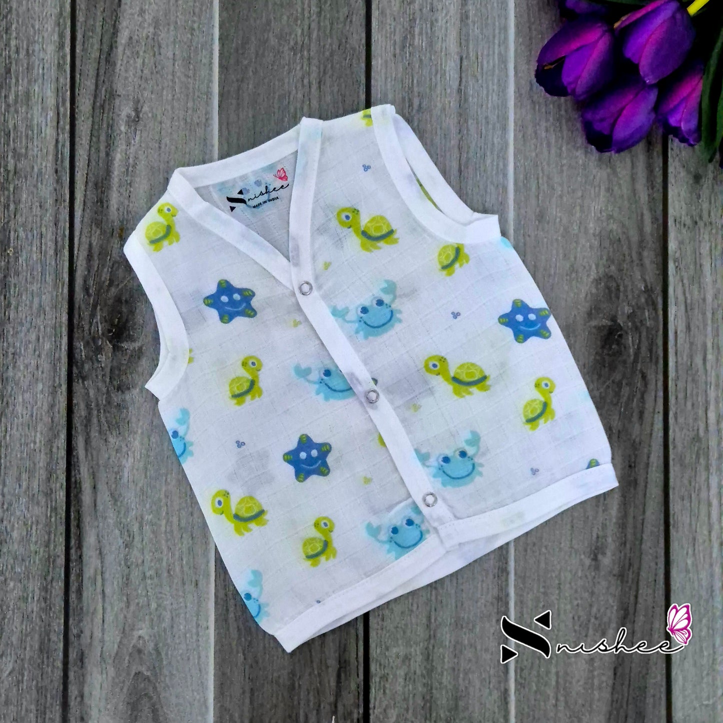 Muslin Button Jablas - Size New Born