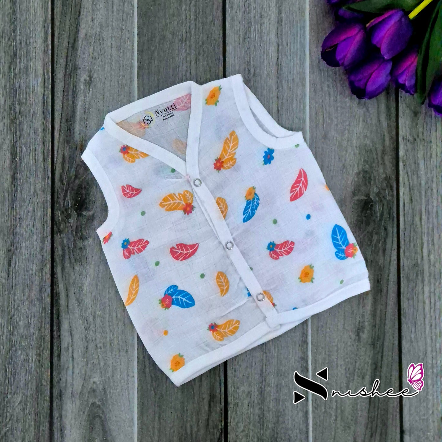 Muslin Button Jablas - Size 0 to 3 Months