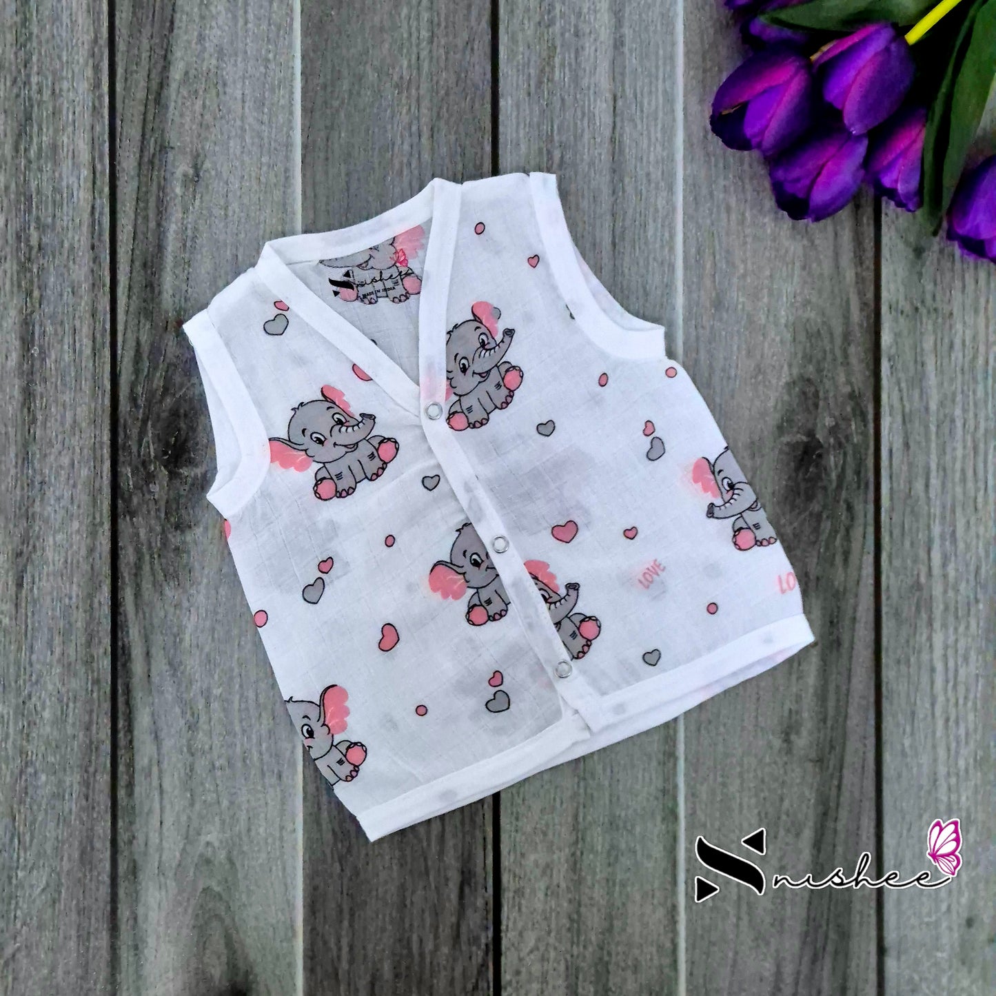 Muslin Button Jablas - Size 0 to 3 Months