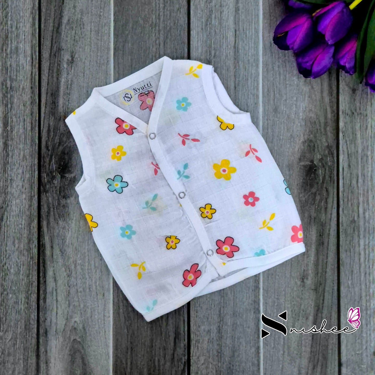 Muslin Button Jablas - Size New Born