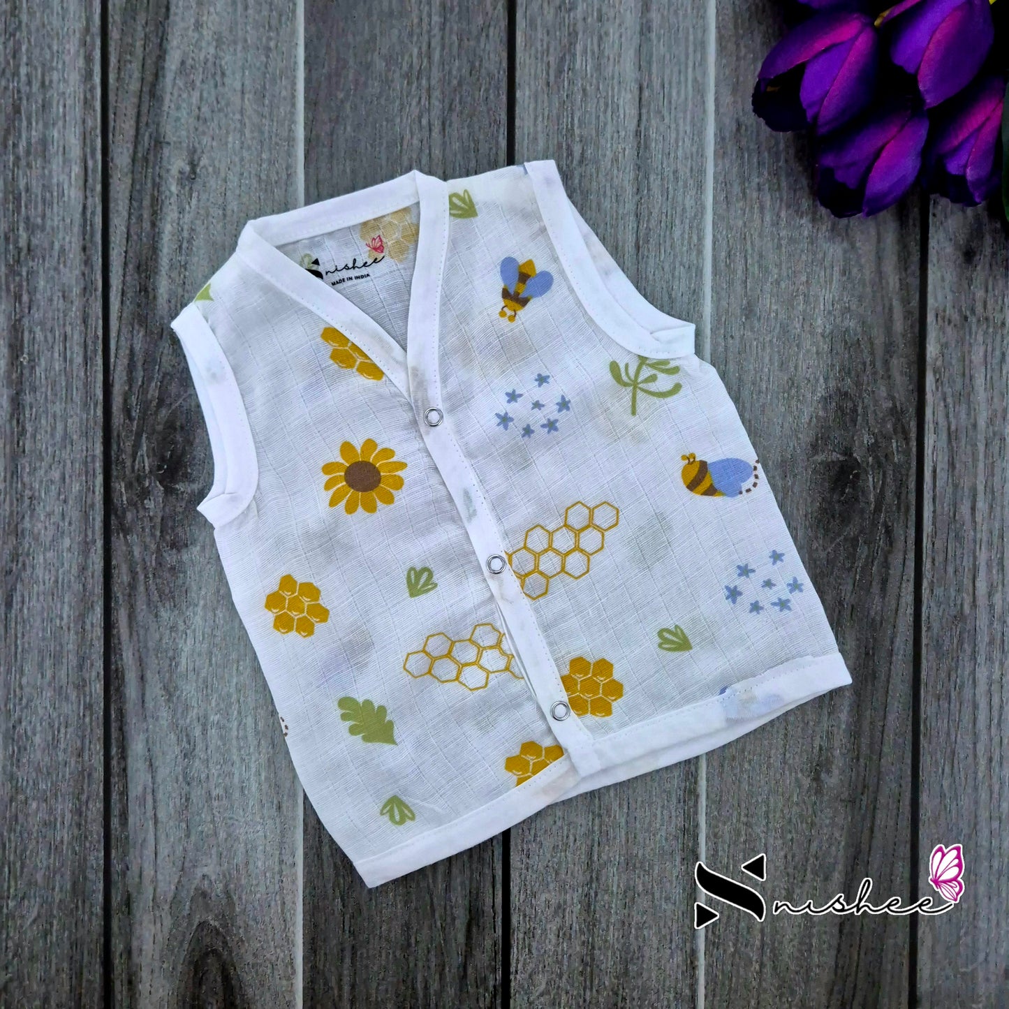 Muslin Button Jablas - Size New Born
