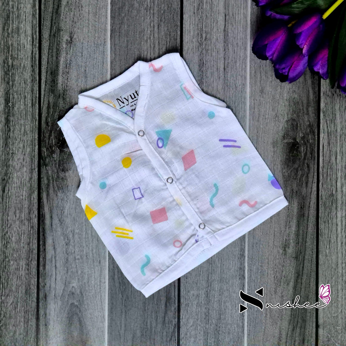 Muslin Button Jablas - Size 3 to 6 Months