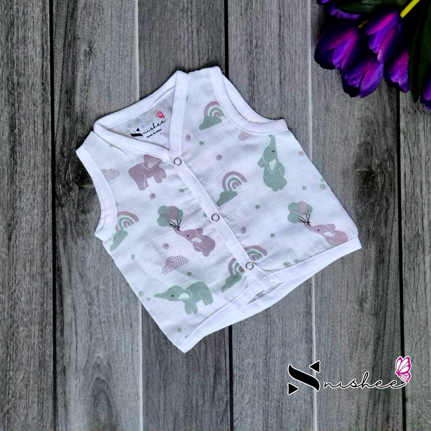 Muslin Button Jablas - Size New Born