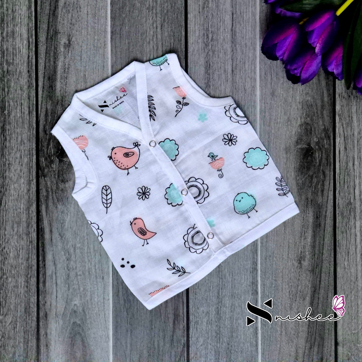 Muslin Button Jablas - Size New Born