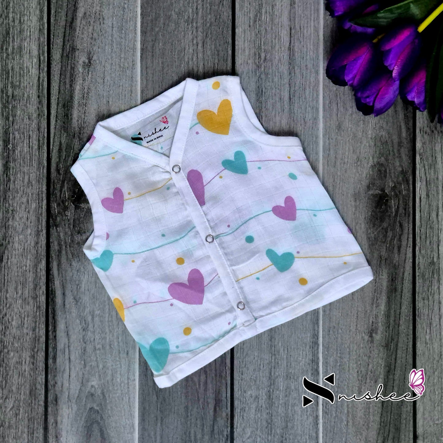 Muslin Button Jablas - Size New Born