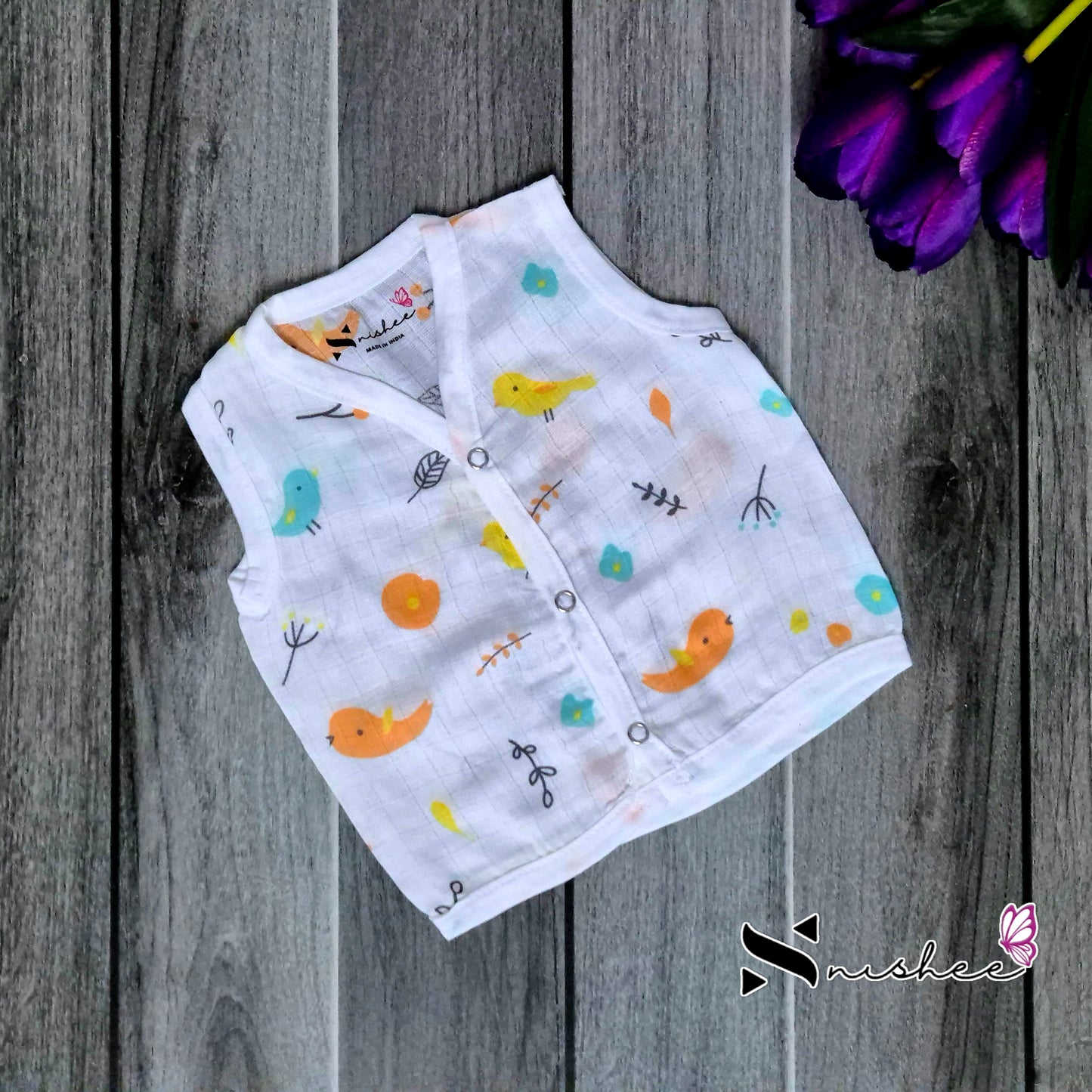 Muslin Button Jablas - Size New Born