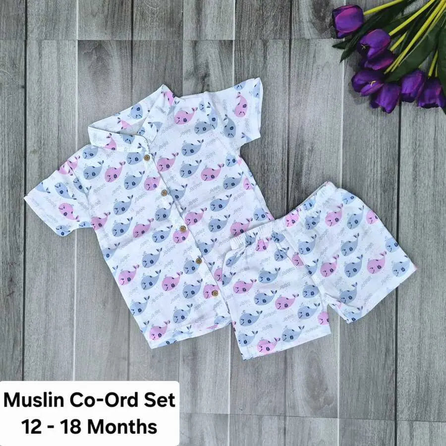 Muslin Co-Ord Set - B - 12 to 18 Months