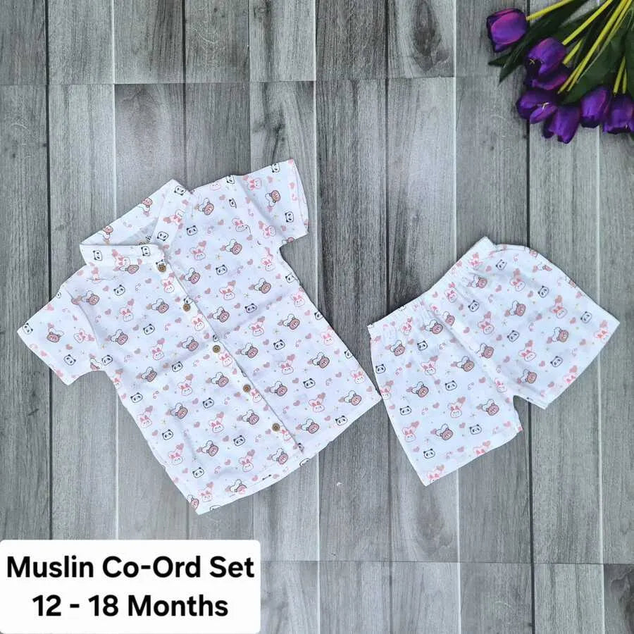 Muslin Co-Ord Set - C - 12 to 18 Months