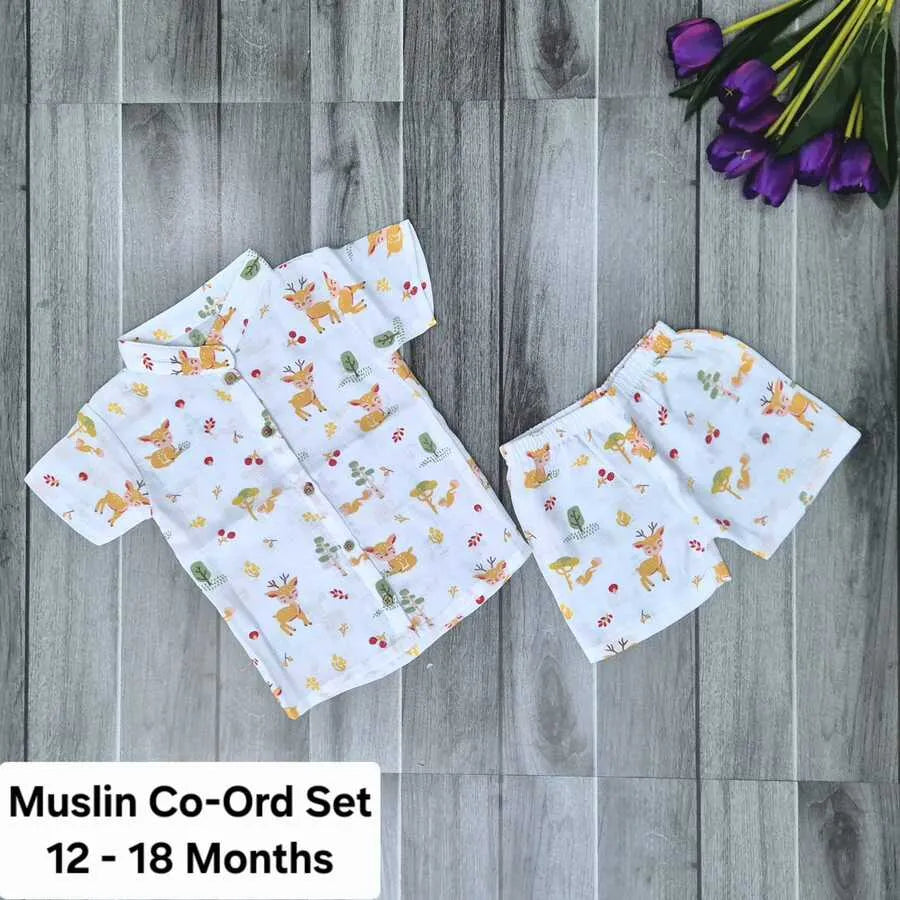 Muslin Co-Ord Set - D - 12 to 18 Months