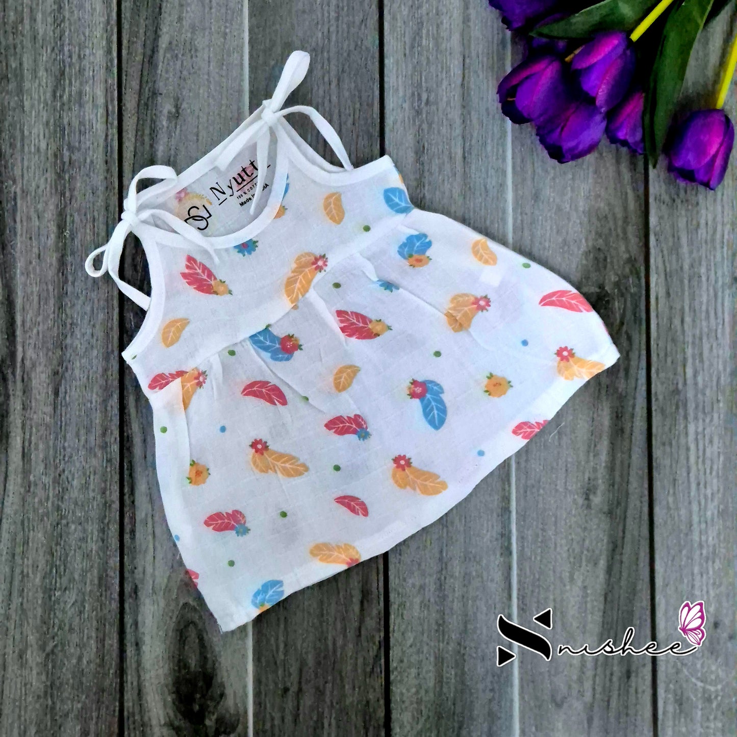 Muslin Knot Frocks - Size 3 to 6 Months