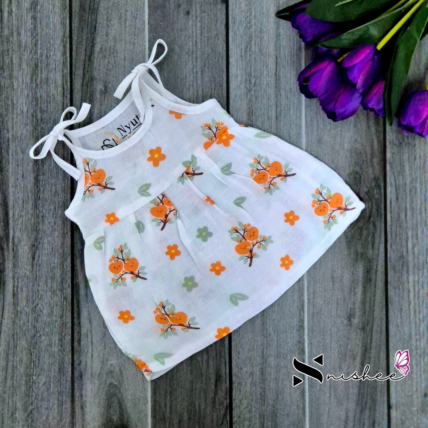 Muslin Knot Frocks - Size 3 to 6 Months