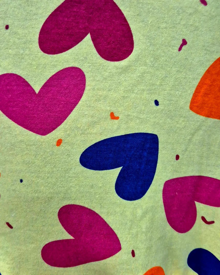 Yellow Hearts - Shawl Maxi - Full Length