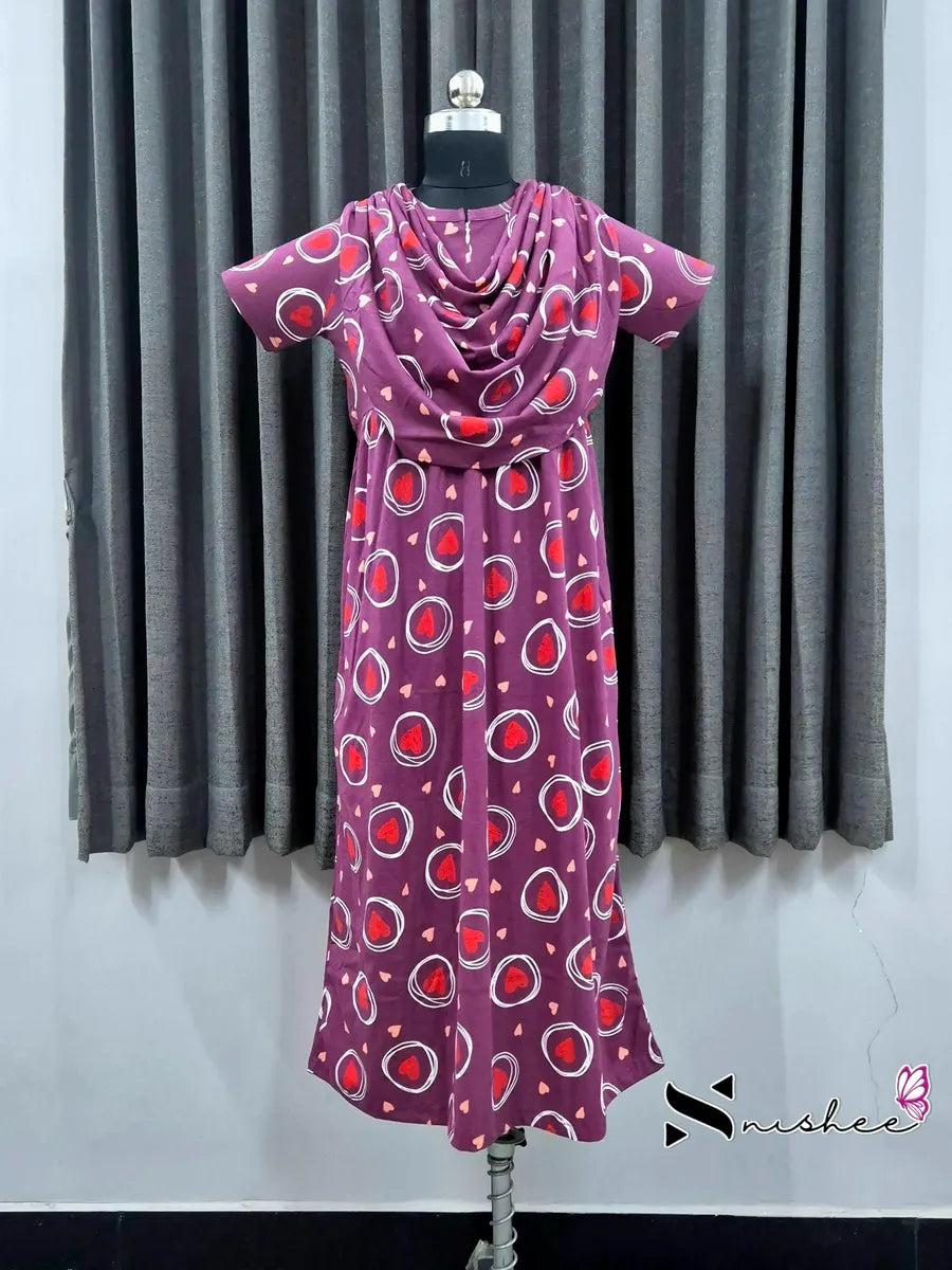 Revolving Heart - Shawl Maxi - Full Length - Plus Size