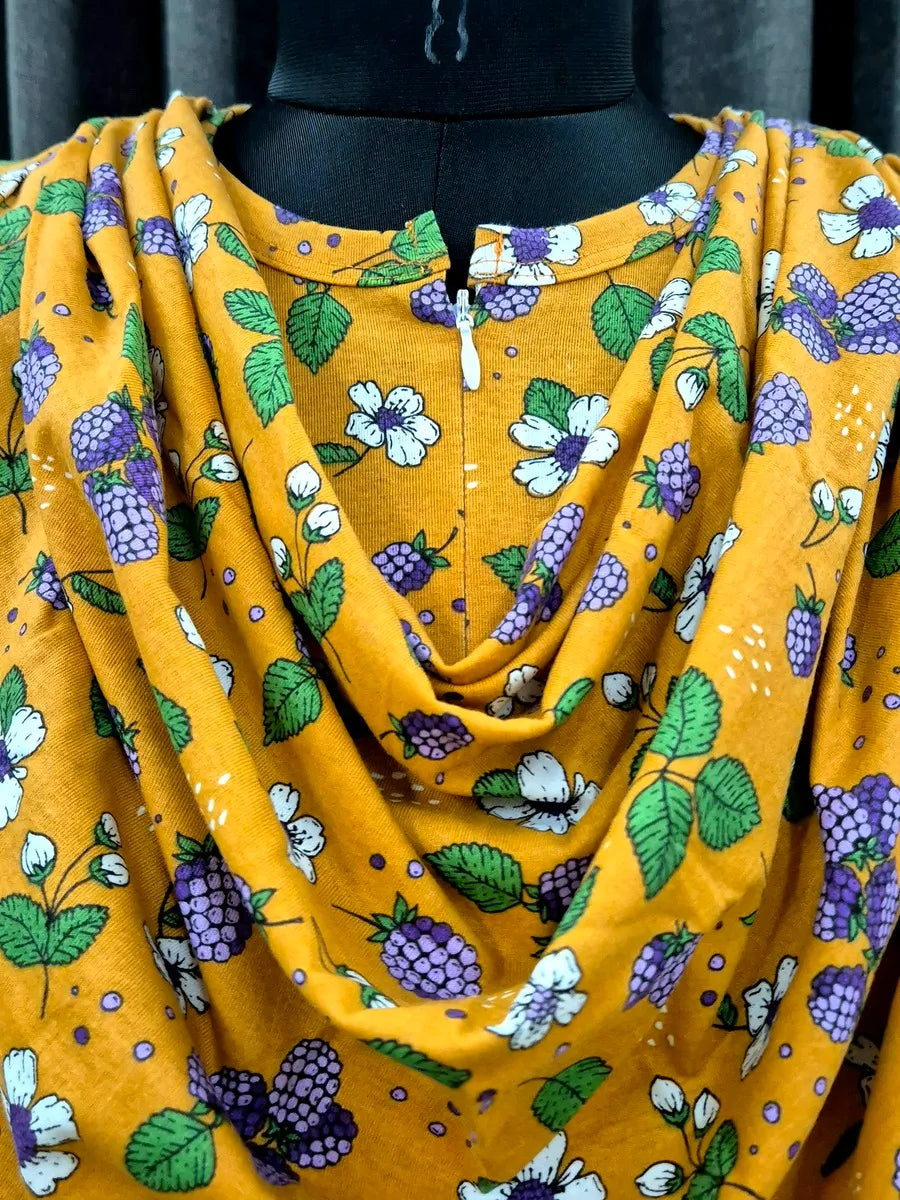 Grapes Blossom - Shawl Maxi - Full Length - Plus Size