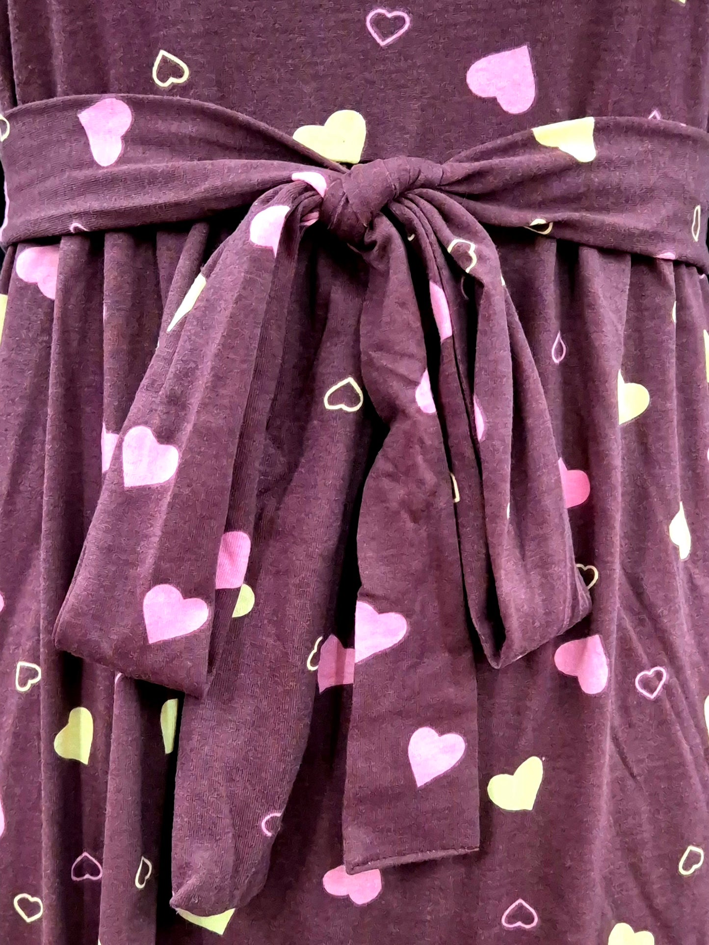 Maroon Hearts Everyday Casual Maxi with detachable belt