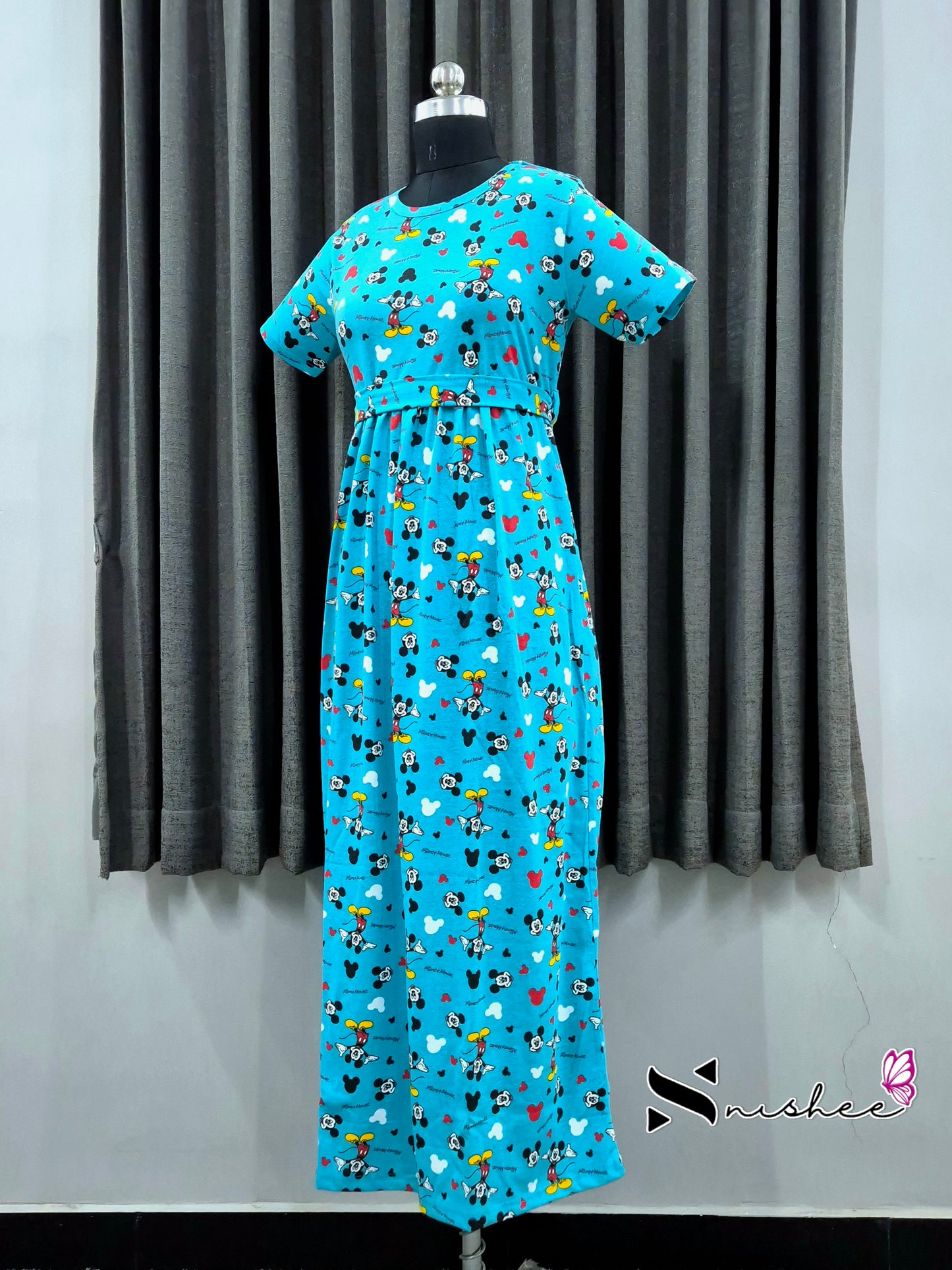 Mickey Mouse Everyday Casual Plus Size Maxi with detachable belt
