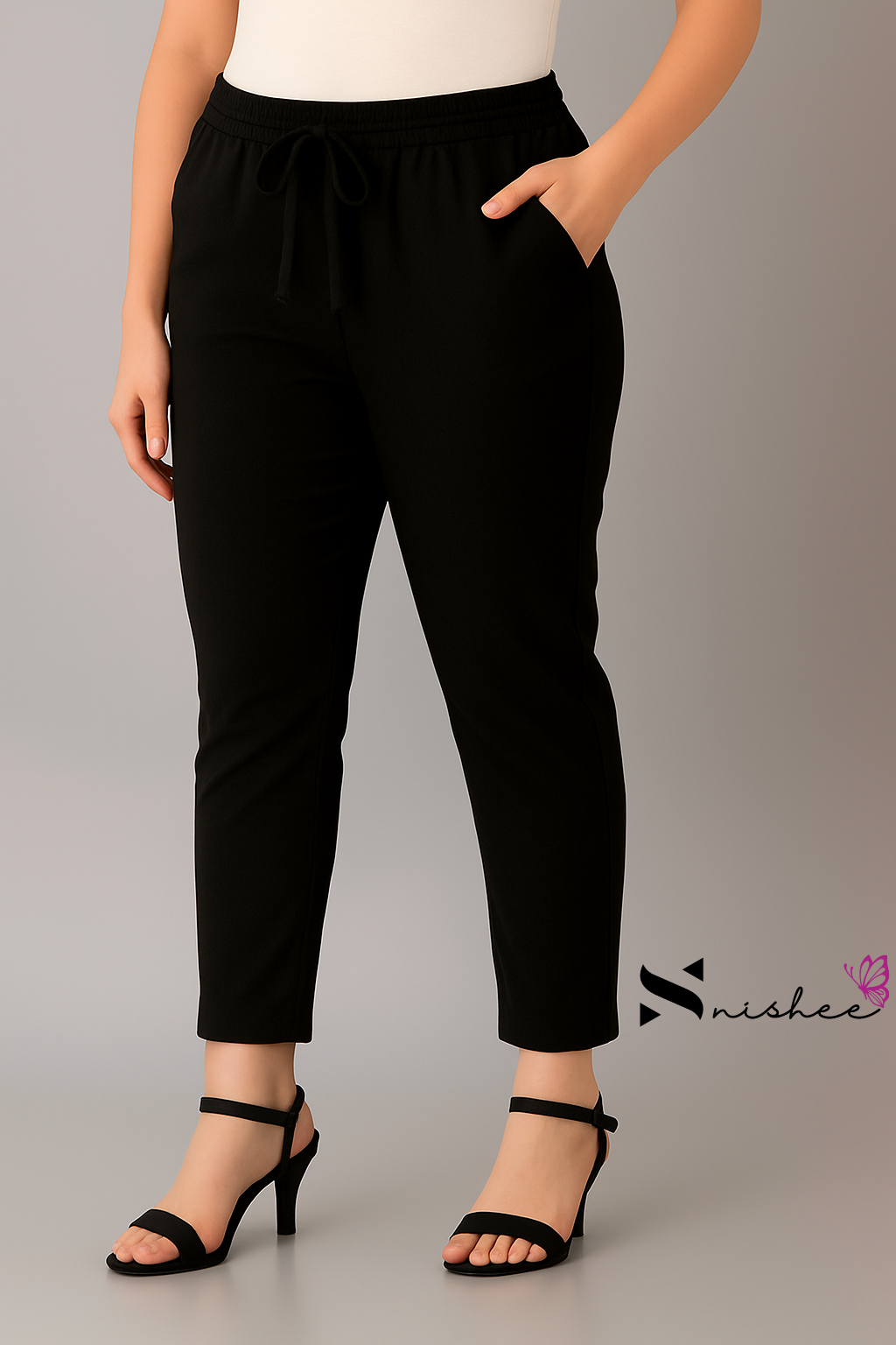 Black Straight Cut Kurti Pant
