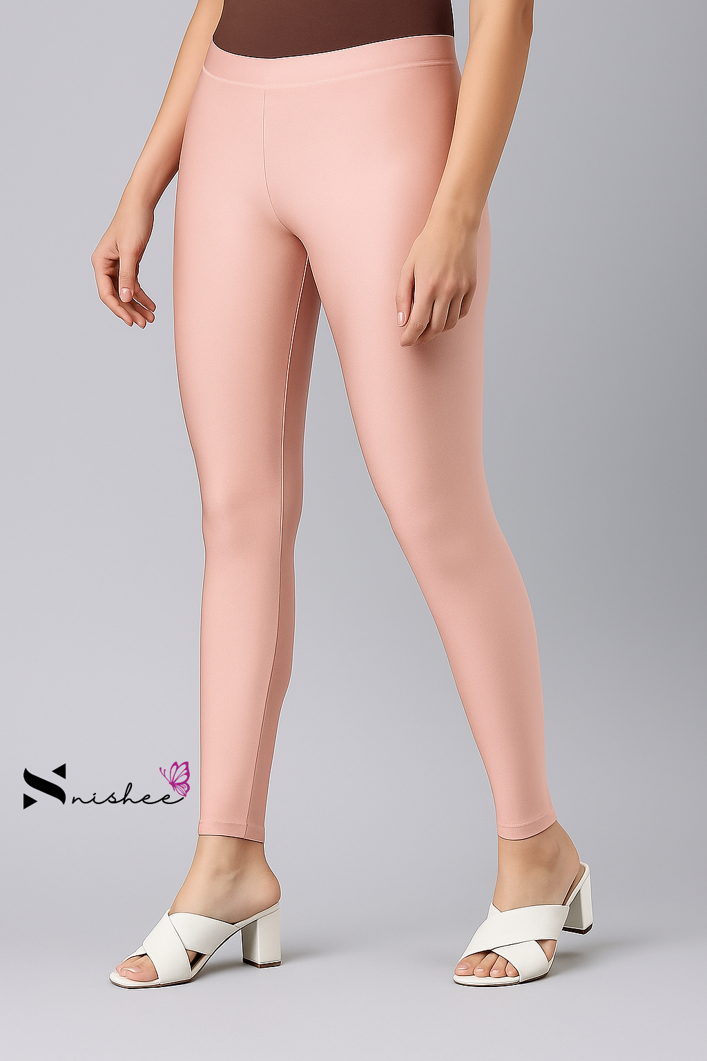 Rose Gold Ankle Length Shimmer Pant