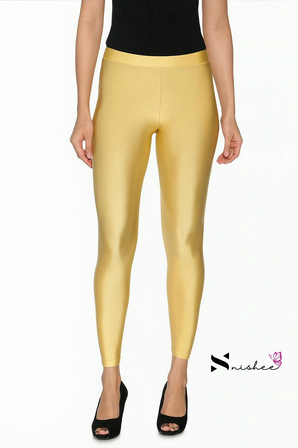 Gold Ankle Length Shimmer Pant