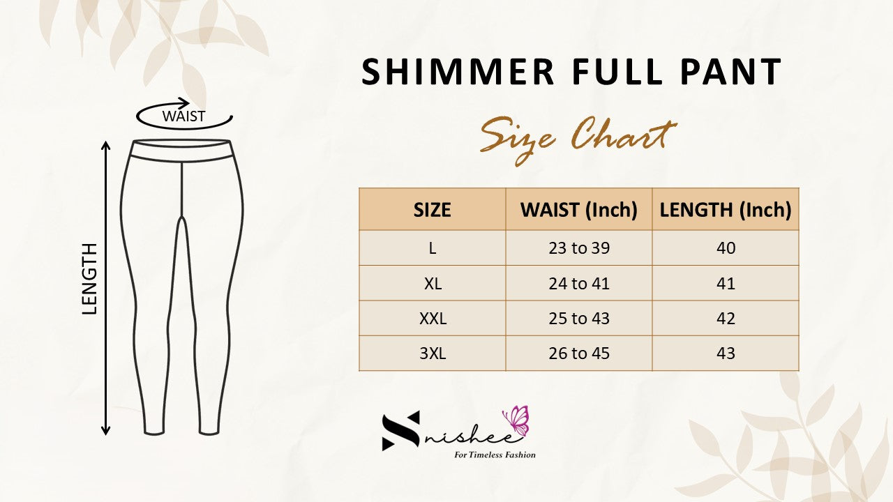Gold Full Length Shimmer Pant