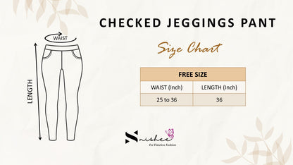 Checked Pocket Jeggings