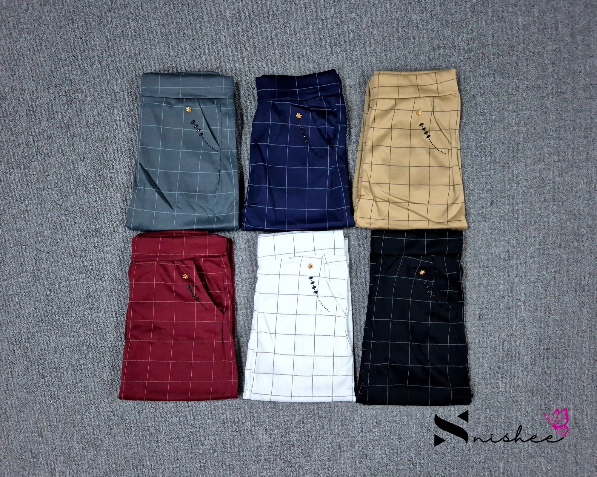 Checked Pocket Jeggings