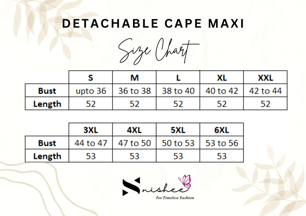 Anemone - Detachable Cape Maxi with 5 in 1 Style - Full Length - Plus Size