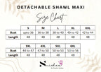 Hexa Rings - Shawl Maxi - Midi Length - Plus Size