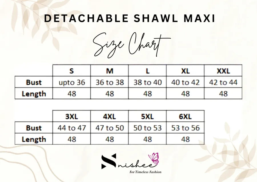 Cherry Sparrow - Shawl Maxi - Midi Length - Plus Size