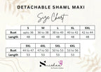 Grapes Blossom - Shawl Maxi - Midi Length
