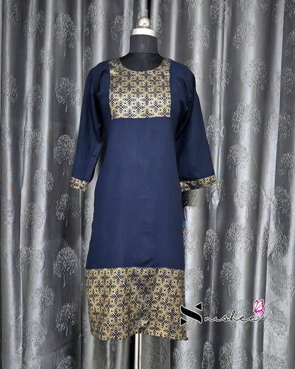 Foil Printed Red Kurti