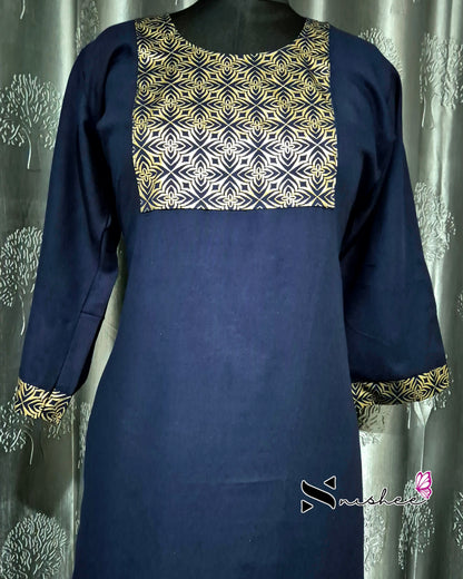 Foil Printed Red Kurti