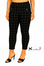 Checked Pocket Jeggings