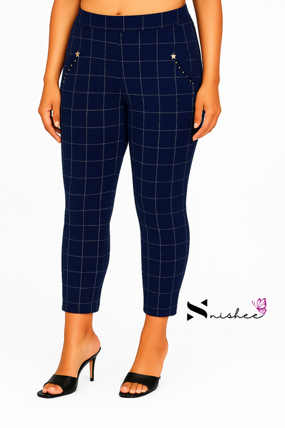 Checked Pocket Jeggings