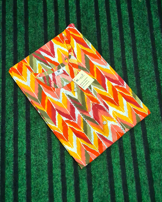 Multi-Colour Chevron Printed Kurti