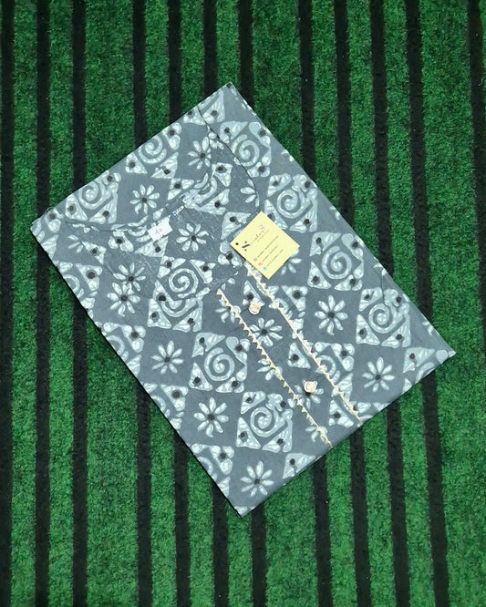 Grey Diamond Abstract Printed Kurti