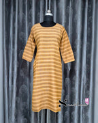 Orange Horizontal Striped Kurti