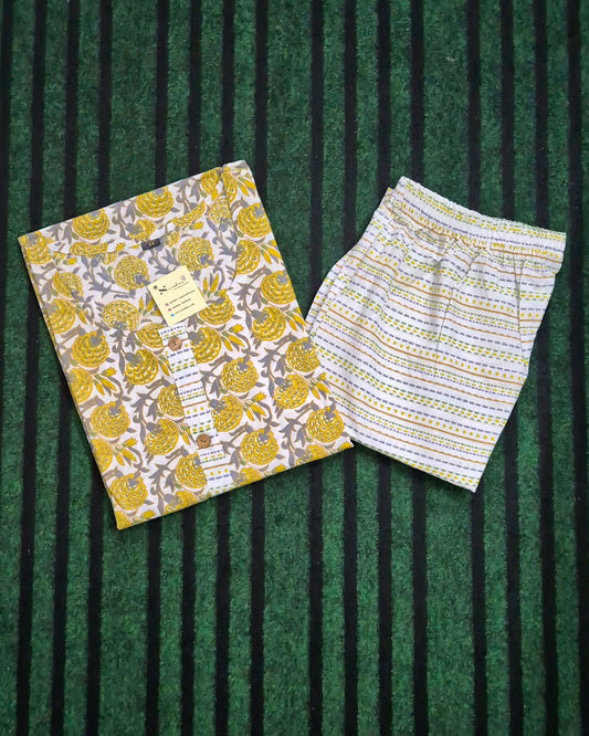 Yellow Marigold Kurti Set